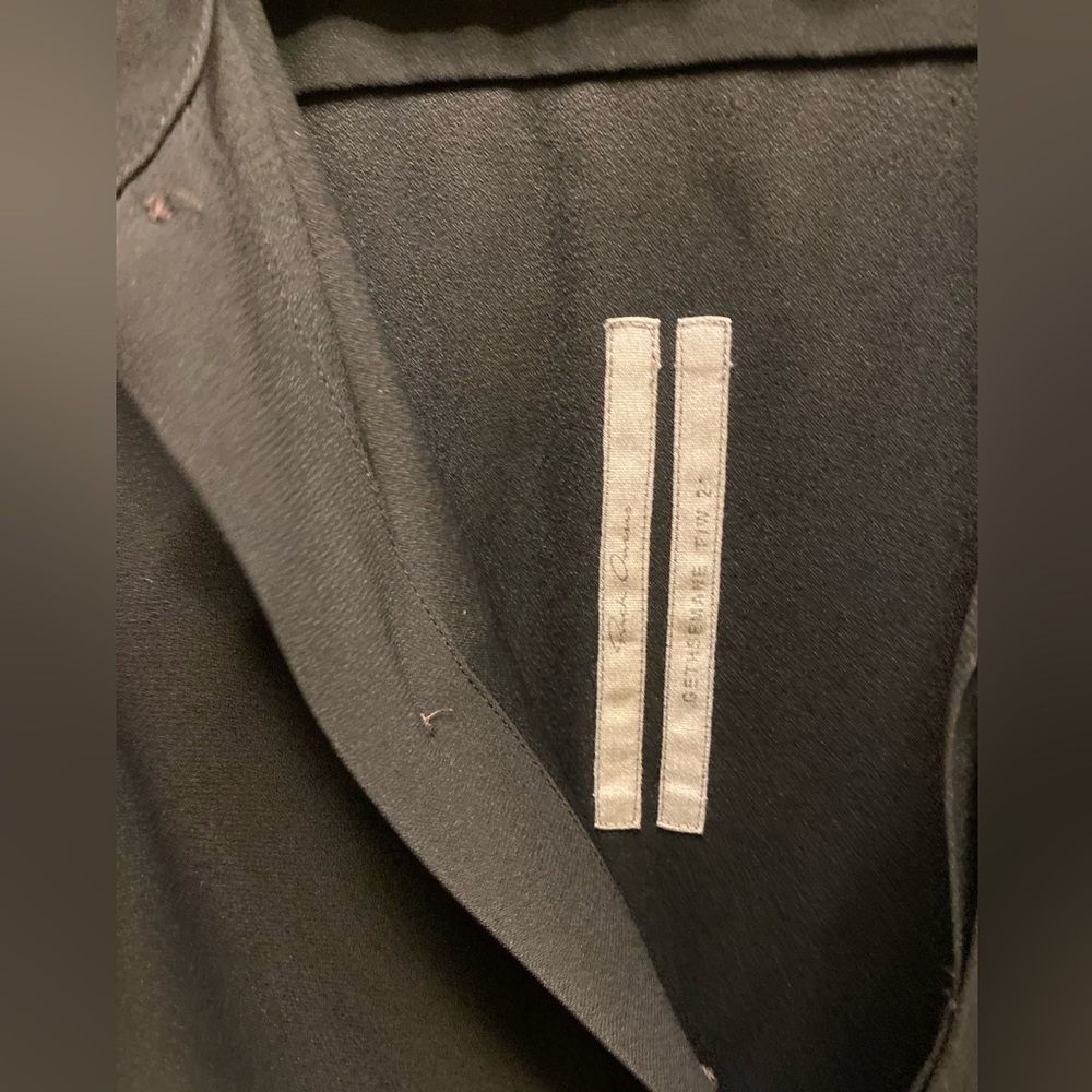 Rick Owens Plain Concealed-Front Button Down Blac… - image 4